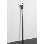 A ritual wrought iron 'devils' staff, 19th C.