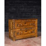 A Spanish walnut chest of drawers, 17th C.