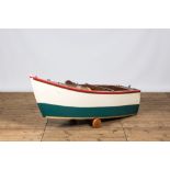 A polychrome wooden and metal funfair mill pleasure yacht, 20th C.