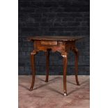 A wooden side table with a drawer, 18th C.