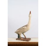 A patinated stone goose, 20th C.