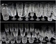LARGE QUANTITY OF MODERN CUT TABLE GLASS, various makers, many different patterns including sets and