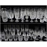 LARGE QUANTITY OF MODERN CUT TABLE GLASS, various makers, many different patterns including sets and