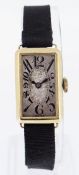 VINTAGE 18CT FORTIS LADIES WRISTWATCH, floral engraved silvered dial with fancy Arabic numerals,