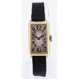 VINTAGE 18CT FORTIS LADIES WRISTWATCH, floral engraved silvered dial with fancy Arabic numerals,
