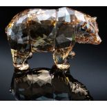 SWAROVSKI TINTED CRYSTAL MODEL GRIZZLY BEAR, 13.5cms long Comments: no boxes or certificates