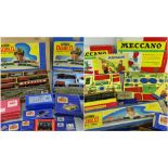 VINTAGE HORNBY & MECCANO comprising three different boxed Hornby Dublo electric train sets, boxed