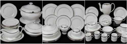 WEDGWOOD BONE CHINA 'CARLYN' PATTERN DINNER SERVICE FOR TWELVE, including soup tureen, two vegetable