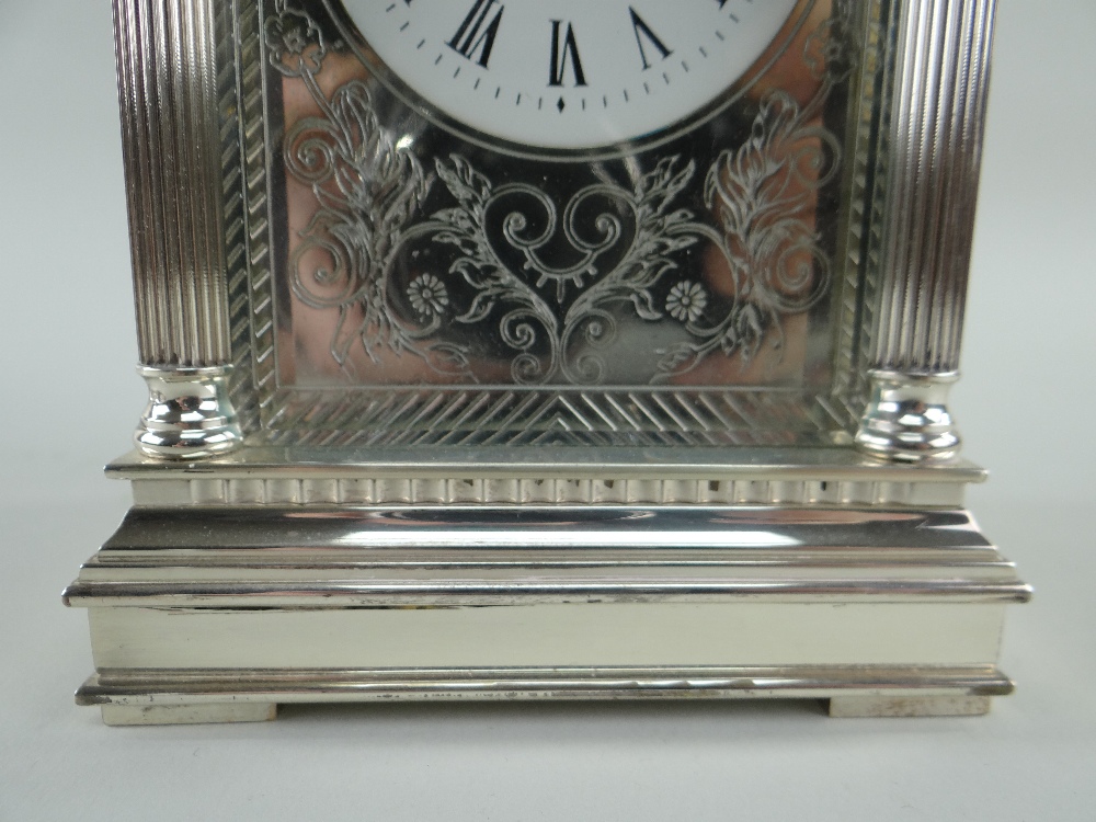 MODERN SILVER CASED CARRIAGE CLOCK, Charles Frodsham, with push repeat, signed enamel dial with - Image 6 of 13