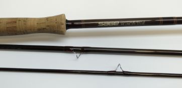 FISHING: THREE-PIECE SAGE TROUT FLY ROD 'GRAPHITE IV' numbered 8124-3, (6 1/8 ozs), conforming brown