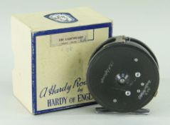 FISHING: HARDY BROTHERS OF ALNWICK 'LRH LIGHTWEIGHT' FISHING REEL in grey alloy, complete with outer