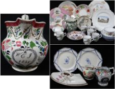 ASSORTED 19TH CENTURY POTTERY including RARE WILLIAM IV DATED POTTERY JUG, dated 1835 and with