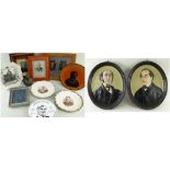 COLLECTION POLITICAL MEMORABILIA, including modern Aneurin Bevan centenary plate, pair Victorian