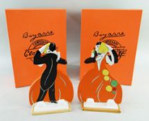TWO WEDGWOOD CLARICE CLIFF 'AGE OF JAZZ' DANCERS, shape 432, limited edition (125/150 & 126/150)