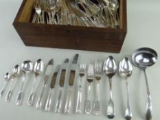 MODERN SILVER FLATWARE TABLE SERVICE FOR 8 PLACE SETTINGS, Cooper Bros. & Sons Ltd, Sheffield