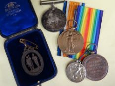 ASSORTED MILITARIA comprising WWI War Medal and Victory Medal engraved to 'W. Z. 3467 H. E. Davies