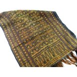 FINE FLORES WARP IKAT LUKA SEMBA (man's shawl), Selenda sinde motif, patola style,170 x 65cms