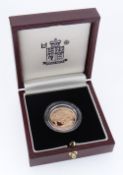 ROYAL MINT GOLD PROOF SOVEREIGN, 1997, 7.9gms, in box with certificate of authenticity, No. 6069