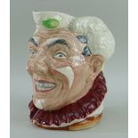 RARE ROYAL DOULTON CHARACTER JUG, 'White Haired Clown' DG322, printed marks, 16cms high