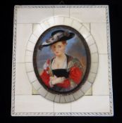 AFTER PETER PAUL RUBENS, portrait miniature of Susanna Lunden, or 'Le Chapeau de Paille', Italian,