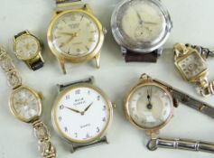 ASSORTED WRISTWATCHES comprising vintage Omega 2398-3, three vintage ladies wristwatches with 9ct