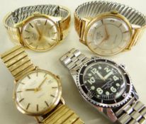 GROUP OF VARIOUS GENTS WRISTWATCHES comprising Sicura 'Navy' stainless steel waterproof
