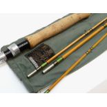 FISHING: HARDY BROTHERS OF ALNWICK 'LRH DRY FLY' FOUR-PIECE PALAKONA FLY FISHING ROD cork handle,