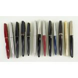 ASSORTED PARKER FOUNTAIN PENS, including three 45s, Victory, ballpoint ETC (13) Comments: various