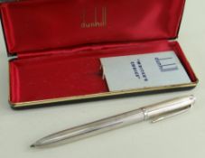 VINTAGE DUNHILL STERLING SILVER 'WRITER'S CHOICE' PEN, with multicoloured ballpoint and pencil