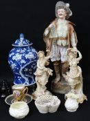 ASSORTED COLLECTIBLE CERAMICS, including black glazed Williams's Ink Pot (Rd. no. 331808) 9.5cms