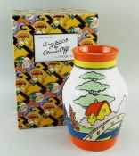 WEDGWOOD CLARICE CLIFF 'ORANGE ROOF COTTAGE' ISIS VASE, limited edition (15/250) with box and COA,