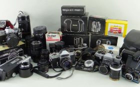 LARGE ASSORTMENT OF PHOTOGRAPHIC EQUIPMENT mainly pre-digital, including Minolta XD-7 and other