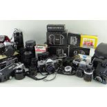 LARGE ASSORTMENT OF PHOTOGRAPHIC EQUIPMENT mainly pre-digital, including Minolta XD-7 and other