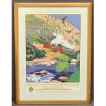 DAVID GROSVENOR print - The Welsh Highland Railway Society 'Make your Dreams Come True', mounted and