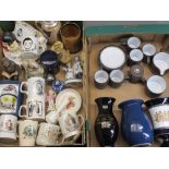 MIXED VINTAGE & LATER CHINA & PORCELAIN, two boxes to include Hornsea Lancaster coffeeware,