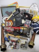 FIRE SERVICE RELATED COLLECTION OF GOODS to include copper and brass hose attachments, North Wales