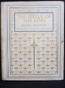 ALFRED TENNYSON IDYLLS OF THE KING - by the illustrator Eleanor F Brickdale, signed velum bound copy