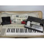 LATE 20TH CENTURY ELECTRONICS GROUP to include a Yamaha portable keyboard in carry case, Sharp CE-