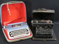 VINTAGE PORTABLE TYPEWRITERS including a Sydney Bar-Let and a Beaucourt Script, Made in France