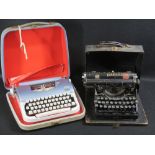 VINTAGE PORTABLE TYPEWRITERS including a Sydney Bar-Let and a Beaucourt Script, Made in France