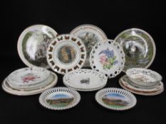 VICTORIAN RIBBON & OTHER COLLECTOR'S WALL PLATES