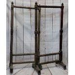 VICTORIAN MAHOGANY CHEVAL MIRROR FRAMES (2), (mirrors lacking, requiring restoration), 190cms H,