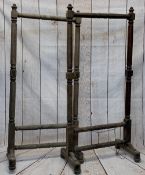 VICTORIAN MAHOGANY CHEVAL MIRROR FRAMES (2), (mirrors lacking, requiring restoration), 190cms H,