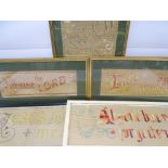 MIXED GROUP OF NEEDLEWORK MOTTOS - including 'Watch and Pray', 'Praise the Lord', 'Jesus loves me'