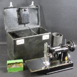 SINGER 221K SEWING MACHINE - with foot pedal and original carry case