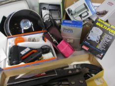 HOUSEHOLD/CAR/PERSONAL USE GOODS - mainly boxed to include a Tom Tom, a pair of MBT walking shoes,