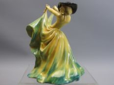 WADE CELLULOSE ART DECO LADY FIGURINE JEANETTE - printed factory marks to the base, 15cms H