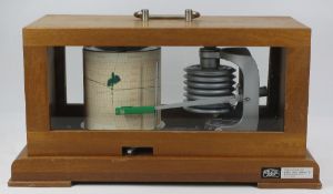 CARL ZEISS JENA LTD BAROGRAPH - 18cms H, 35cms W, 18cms D (lacking card undertray)