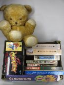 TOYS, GAMES & JIGSAWS - to include a plush Teddy bear and a boxed Lil Drummer