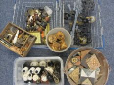 VINTAGE FLOOR TILE SHARDS HOUSEHOLD FIXTURES & FITTINGS, cast door false hinges, ETC